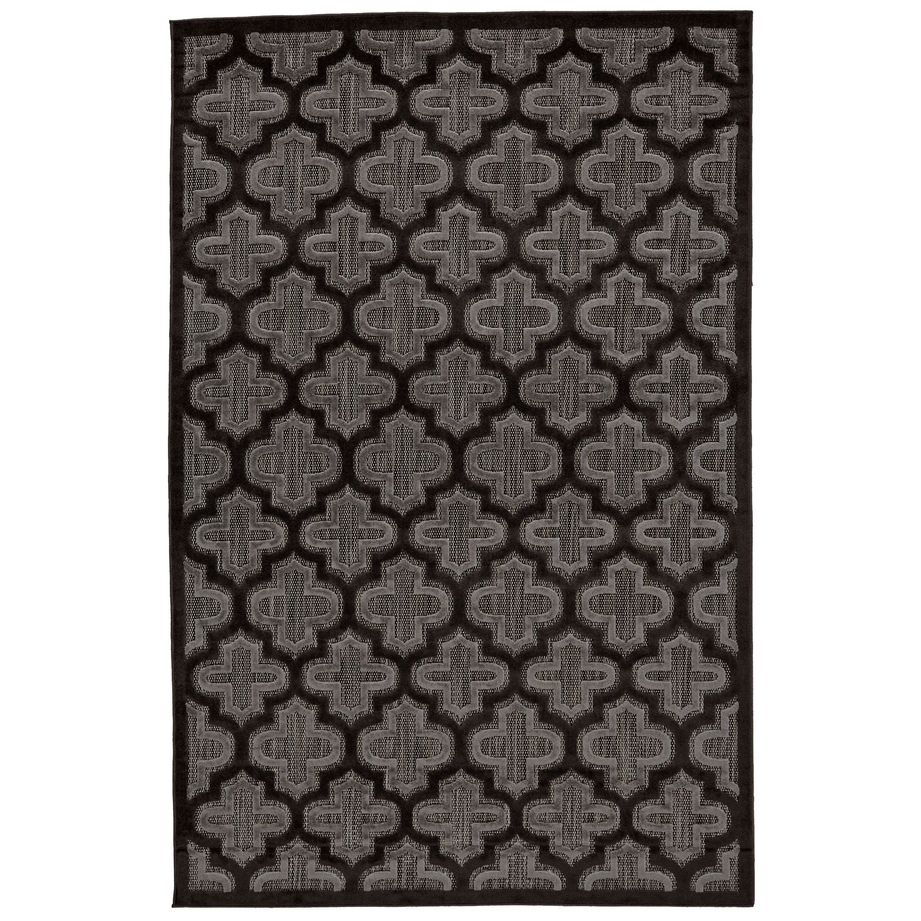 Black/Charcoal 5' X 7'-6" Area Rug